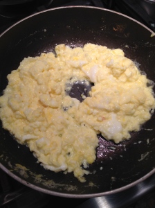 Scrambled eggs.